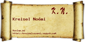 Kreisel Noémi névjegykártya